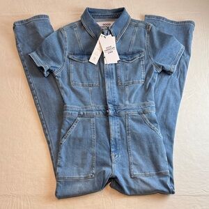 Good American Zara 2022 Blue Denim Sculpting Jumpsuit Size 3/L